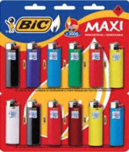 Isqueiro Bic Maxi Cartela c/ 12 Und.