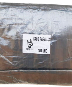 Saco para Lixo Preto 100 Litros FD. c/ 10 - Pct. c/ 100 Sacos